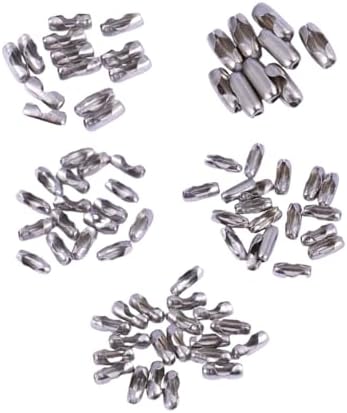 100 Pcs/lot Stainless Steel Ball Beaded Chain Connector Clasps for 2 mm Beaded Chains DIY Jewelry Making Practical Design Jewelry Findings Beading and Jewelry Making - Image 5