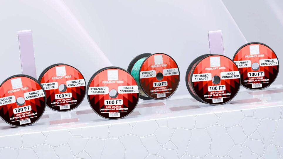 12 Gauge Wire Combo 6 Pack (600ft Total) 100ft Per Roll, 12V Low Voltage Automotive and Electrical Cable, Copper Clad Aluminum (CCA) - Image 7