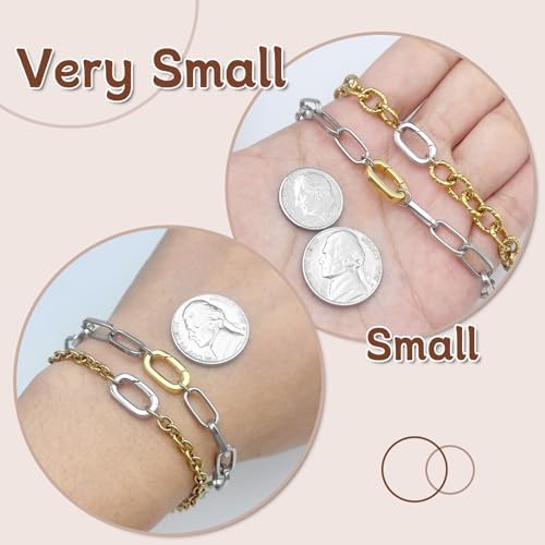 OHINGLT 10Pcs Carabiner Clip Pendant Clasps – 18K Gold Necklace Clasp and Closures, Bracelet Charm Connector for Women - Image 6