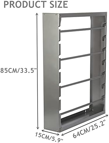 tonchean Wire Spool Rack, Wire Spool Holder Wall Mounted, Cable Dispenser with 4 Rods, Steel Cable Roller Display Holder Distribution for Electrical Industrial Retail Home DIY - Image 5