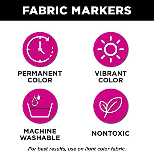 Tulip Permanent Nontoxic Fabric Markers Neon 6 Pack - Large Bullet Tip, Child Safe, Minimal Bleed & Fast Drying - Premium Quality for T-shirts, Clothes, Shoes, Bags & Other Fabric Materials - Image 5