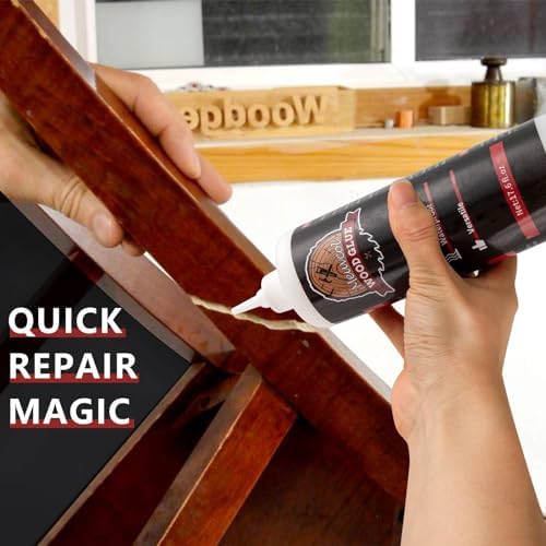 Wood Glue, Strong Glue for Woodworking, Waterproof Clear Wood Glue for Furniture Heavy Duty, Interior & Exterior Furniture Glue for Crafts, Baseboard, Cabinets, Door (500g) - Image 6