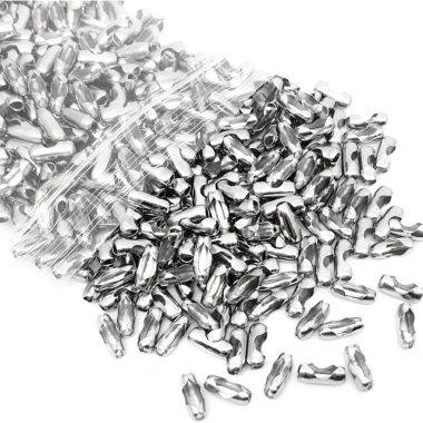 100 Pcs/lot Stainless Steel Ball Beaded Chain Connector Clasps for 2 mm Beaded Chains DIY Jewelry Making Practical Design Jewelry Findings Beading and Jewelry Making