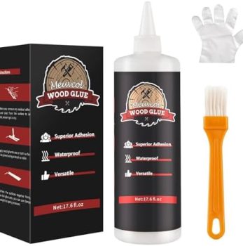 Wood Glue, Strong Glue for Woodworking, Waterproof Clear Wood Glue for Furniture Heavy Duty, Interior & Exterior Furniture Glue for Crafts, Baseboard, Cabinets, Door (500g)